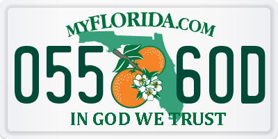 FL license plate 0556OD