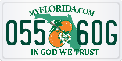 FL license plate 0556OG