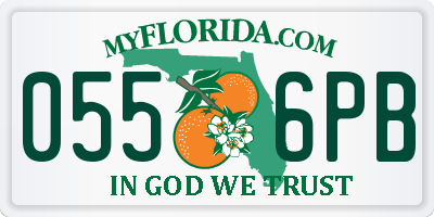 FL license plate 0556PB