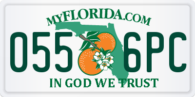 FL license plate 0556PC