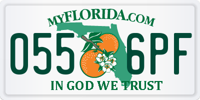 FL license plate 0556PF