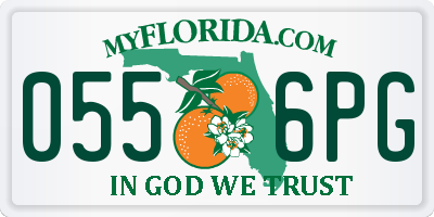 FL license plate 0556PG