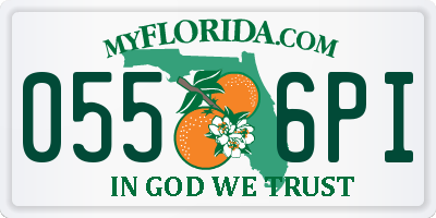 FL license plate 0556PI