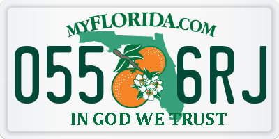 FL license plate 0556RJ