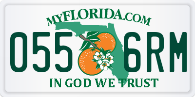 FL license plate 0556RM