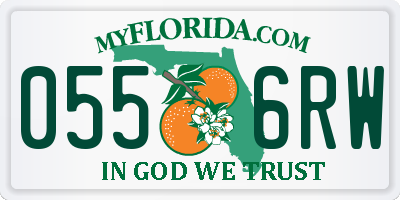 FL license plate 0556RW