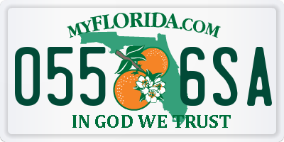 FL license plate 0556SA