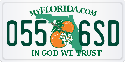 FL license plate 0556SD