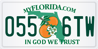 FL license plate 0556TW
