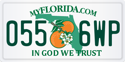 FL license plate 0556WP