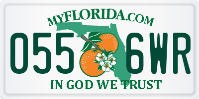 FL license plate 0556WR