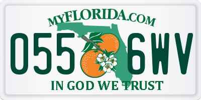 FL license plate 0556WV