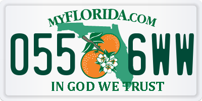 FL license plate 0556WW