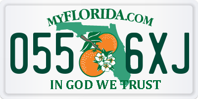FL license plate 0556XJ
