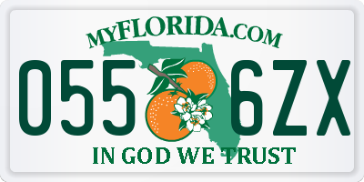FL license plate 0556ZX