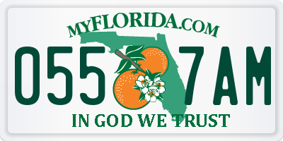 FL license plate 0557AM