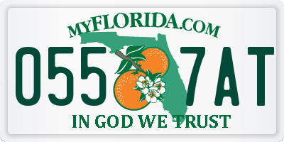 FL license plate 0557AT