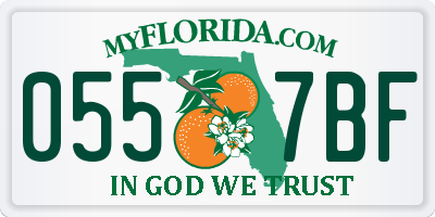 FL license plate 0557BF