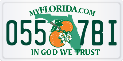 FL license plate 0557BI