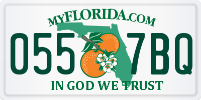 FL license plate 0557BQ