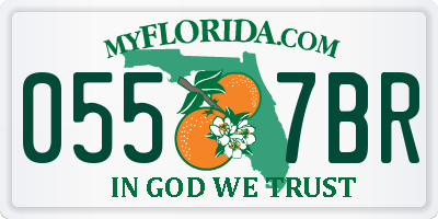 FL license plate 0557BR