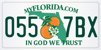 FL license plate 0557BX
