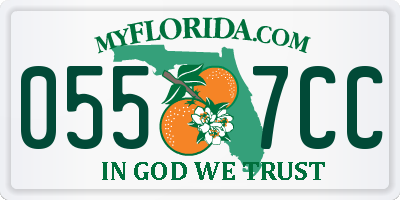 FL license plate 0557CC