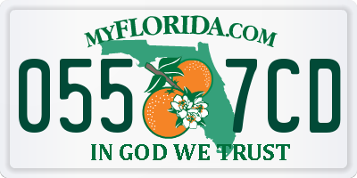 FL license plate 0557CD