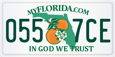 FL license plate 0557CE