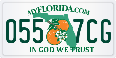 FL license plate 0557CG