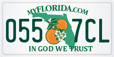 FL license plate 0557CL