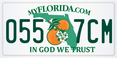 FL license plate 0557CM