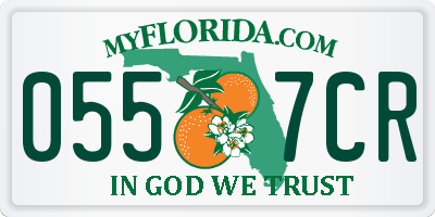 FL license plate 0557CR
