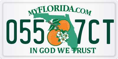 FL license plate 0557CT