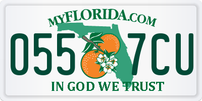 FL license plate 0557CU
