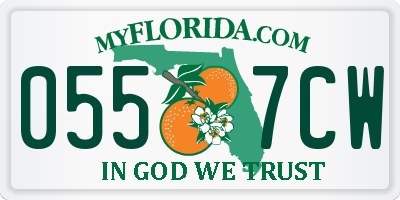 FL license plate 0557CW