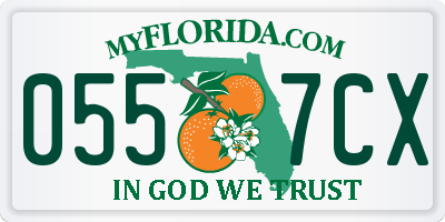 FL license plate 0557CX
