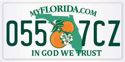 FL license plate 0557CZ