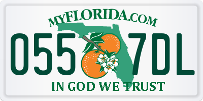 FL license plate 0557DL