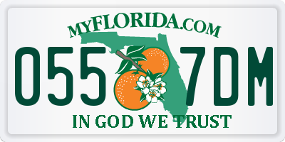 FL license plate 0557DM