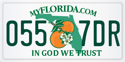 FL license plate 0557DR