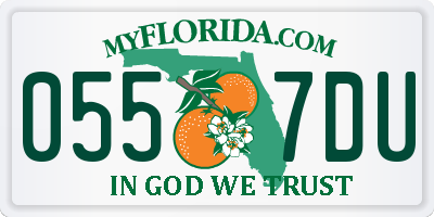 FL license plate 0557DU