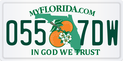 FL license plate 0557DW