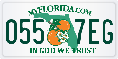 FL license plate 0557EG