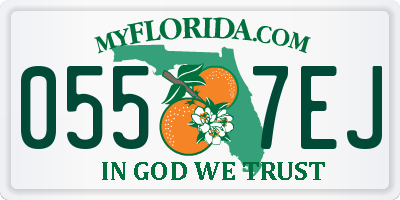 FL license plate 0557EJ