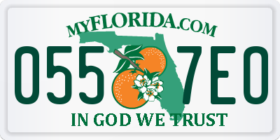 FL license plate 0557EO