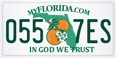 FL license plate 0557ES