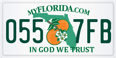FL license plate 0557FB