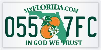 FL license plate 0557FC