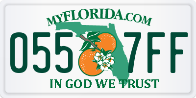 FL license plate 0557FF